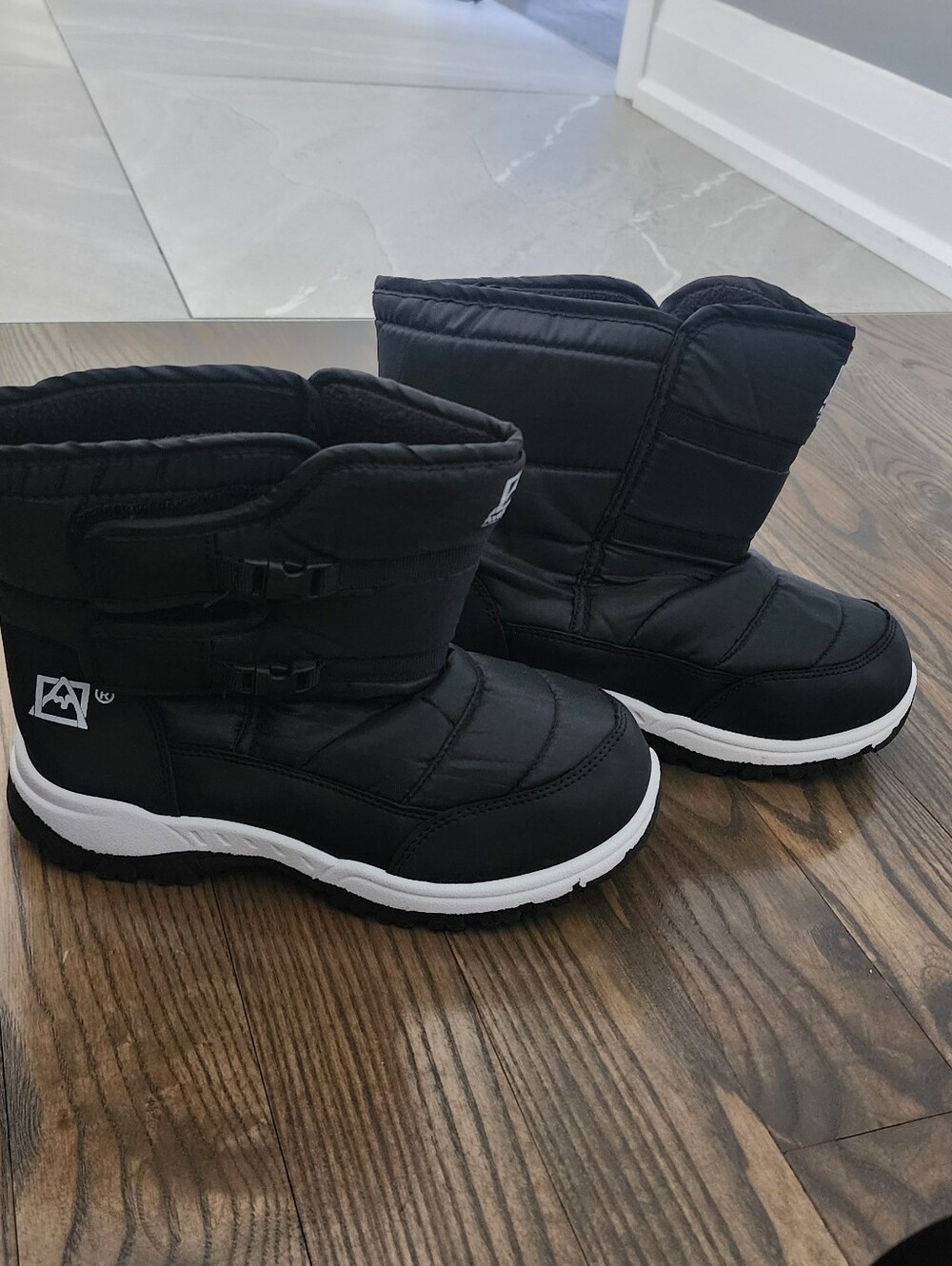 Kids Black Winter Snow Boots - Unbranded